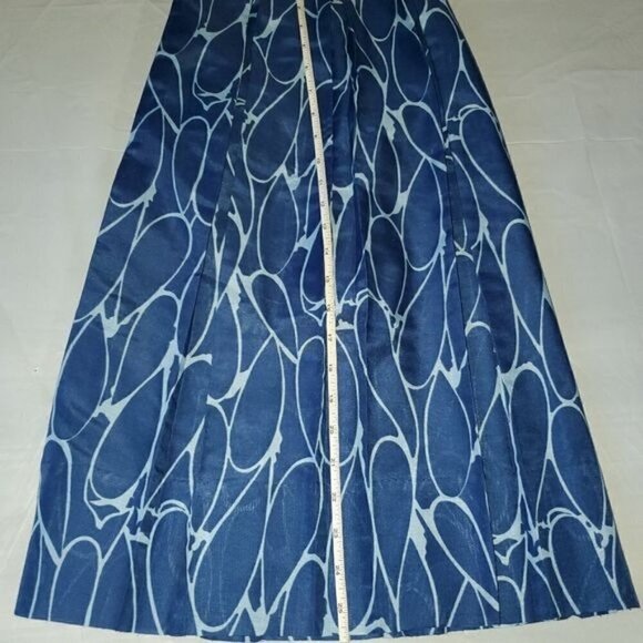 Vintage‎ Sz. M Marled Blue Sleeveless Midi Zippered Dress - Picture 5 of 8